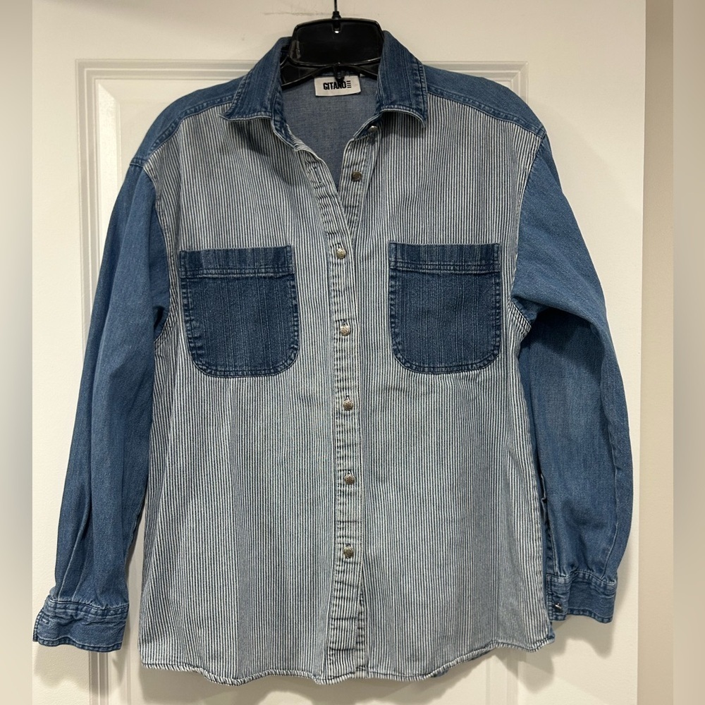 Vintage Gitano Railroad Denim Button Up